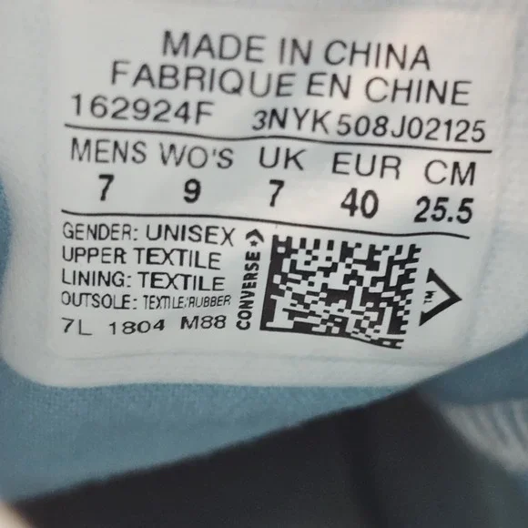 Converse High Top Flower Confetti Shoes Sneakers Size Women's 9 Mens 7 - Picture 5 of 16